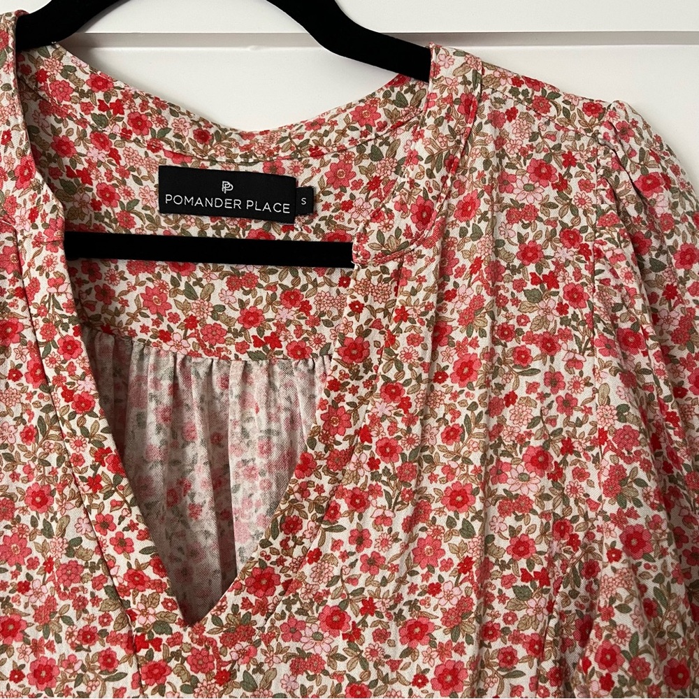 Tuckernuck Red Floral Long Sleeve Dress - Picture 4 of 6